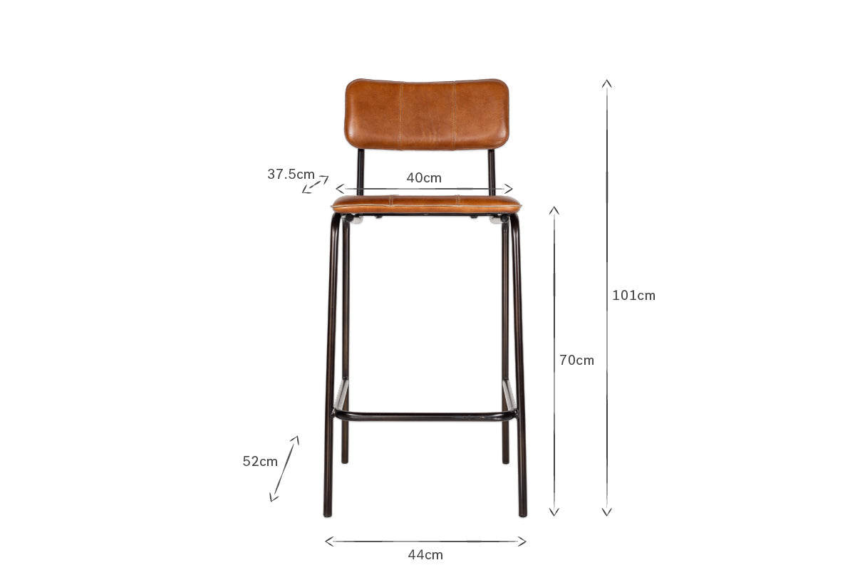 Ukari Counter Chair - Aged Tan-nkuku