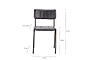 Ukari Leather Dining Chair - Aged Black-nkuku