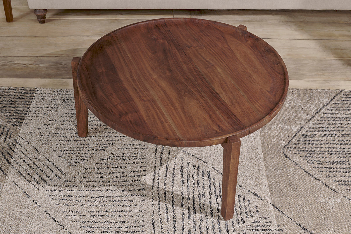 Umar Acacia Coffee Table - Dark Brown- nkuku