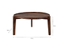 Umar Acacia Coffee Table - Dark Brown- nkuku