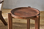 Umar Acacia Side Table - Dark Brown- nkuku