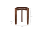 Umar Acacia Side Table - Dark Brown- nkuku