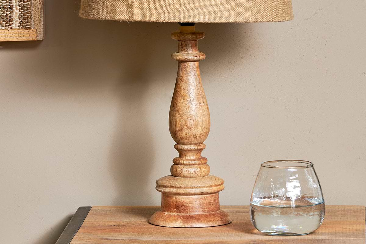 Usha Mango Wood Lamp-nkuku