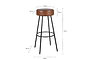 Veer Leather Counter Stool - Aged Tan