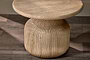 Vivan Grooved Wood Side Table