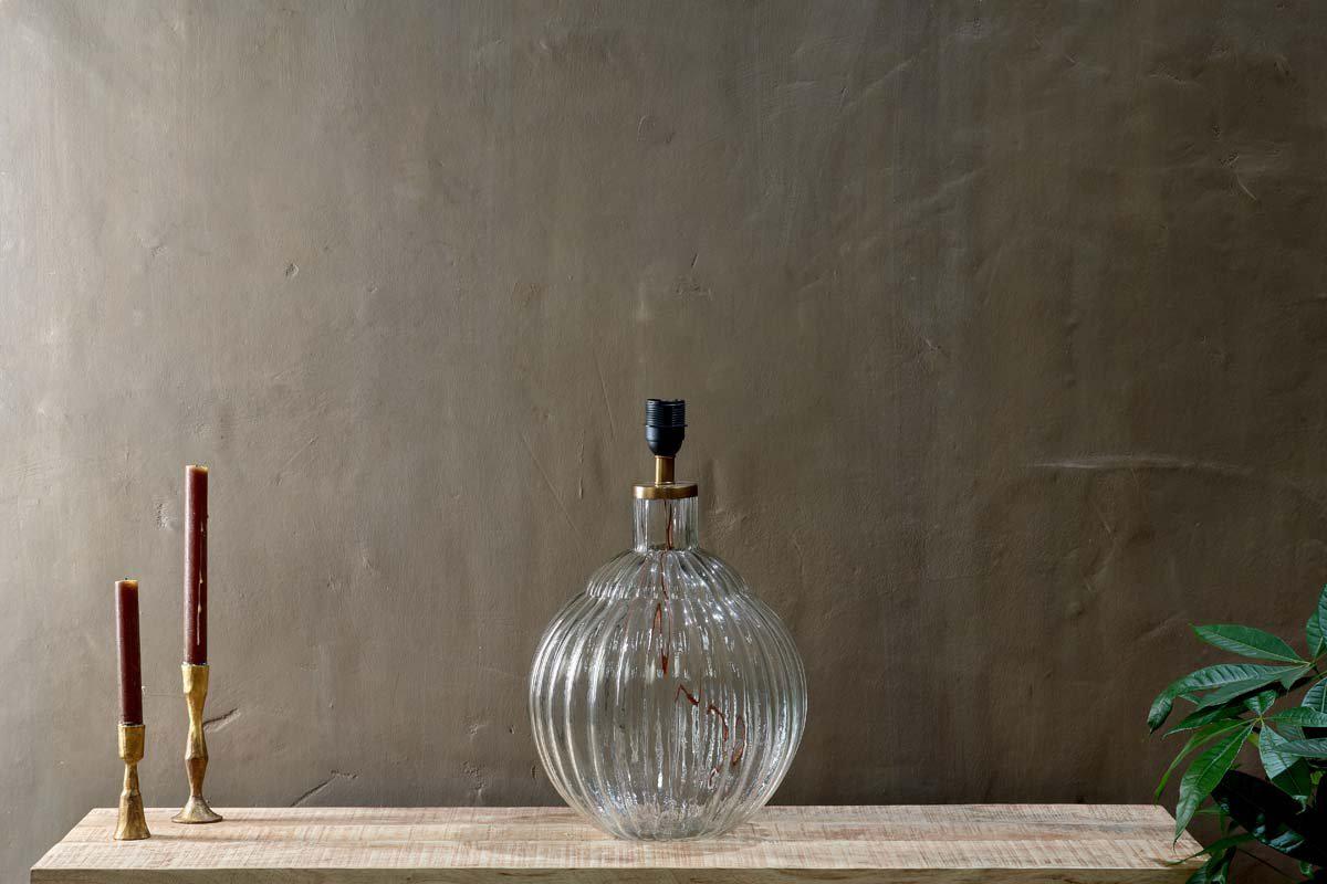 Varanisi Wide Recycled Glass Lamp-nkuku