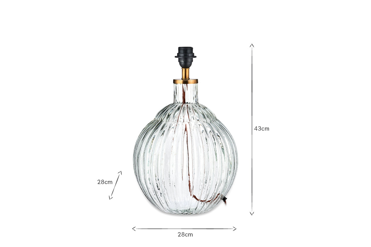 Varanisi Wide Recycled Glass Lamp-nkuku