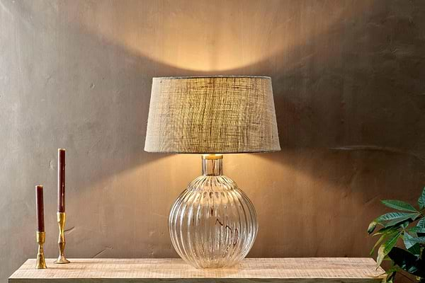 Varanisi Wide Recycled Glass Lamp-nkuku