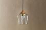 Varuna Mango Wood & Glass Pendant Lamp - Natural & Clear-nkuku