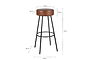 Veer Leather Counter Stool - Aged Tan-nkuku