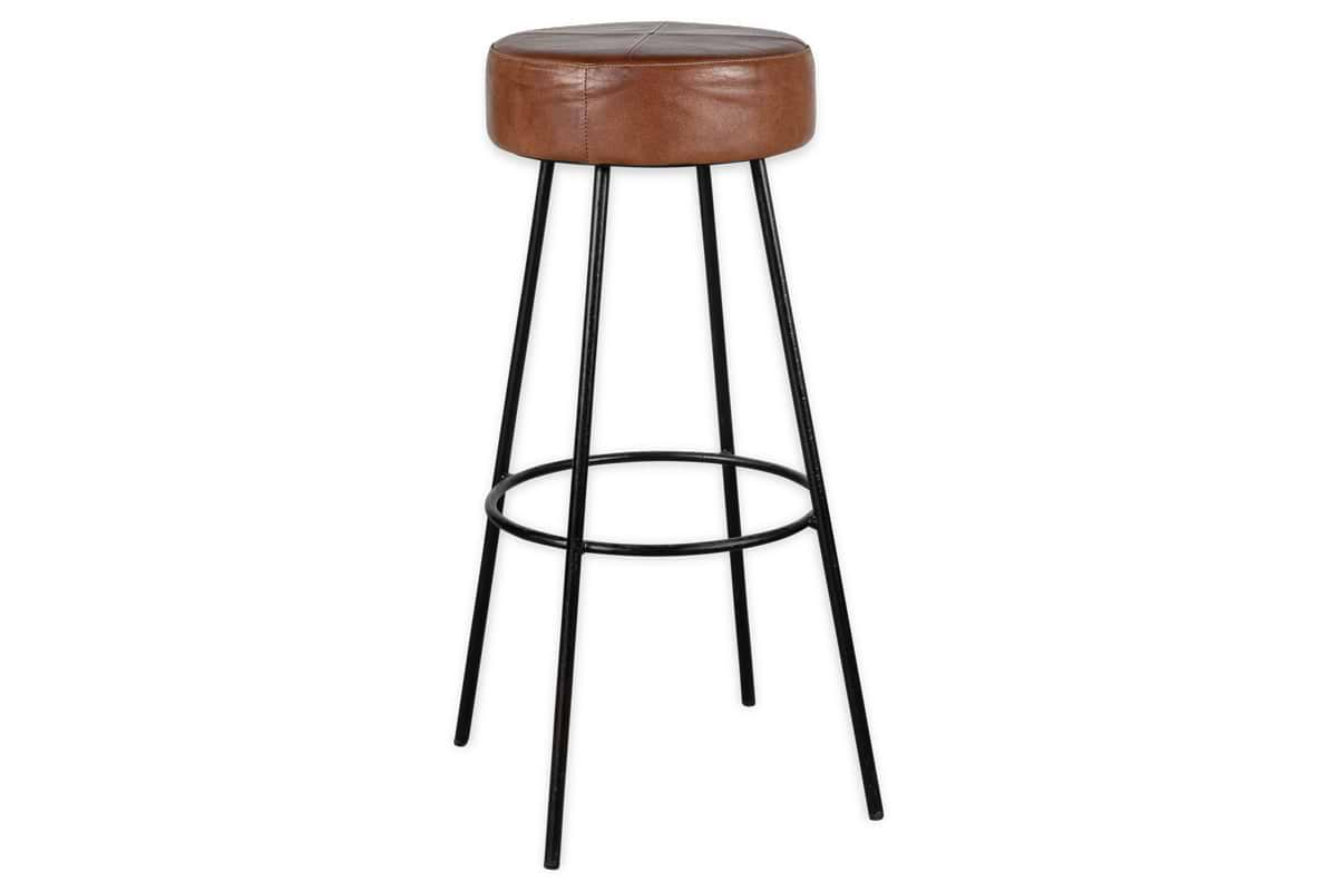 Veer Leather Counter Stool - Aged Tan-nkuku