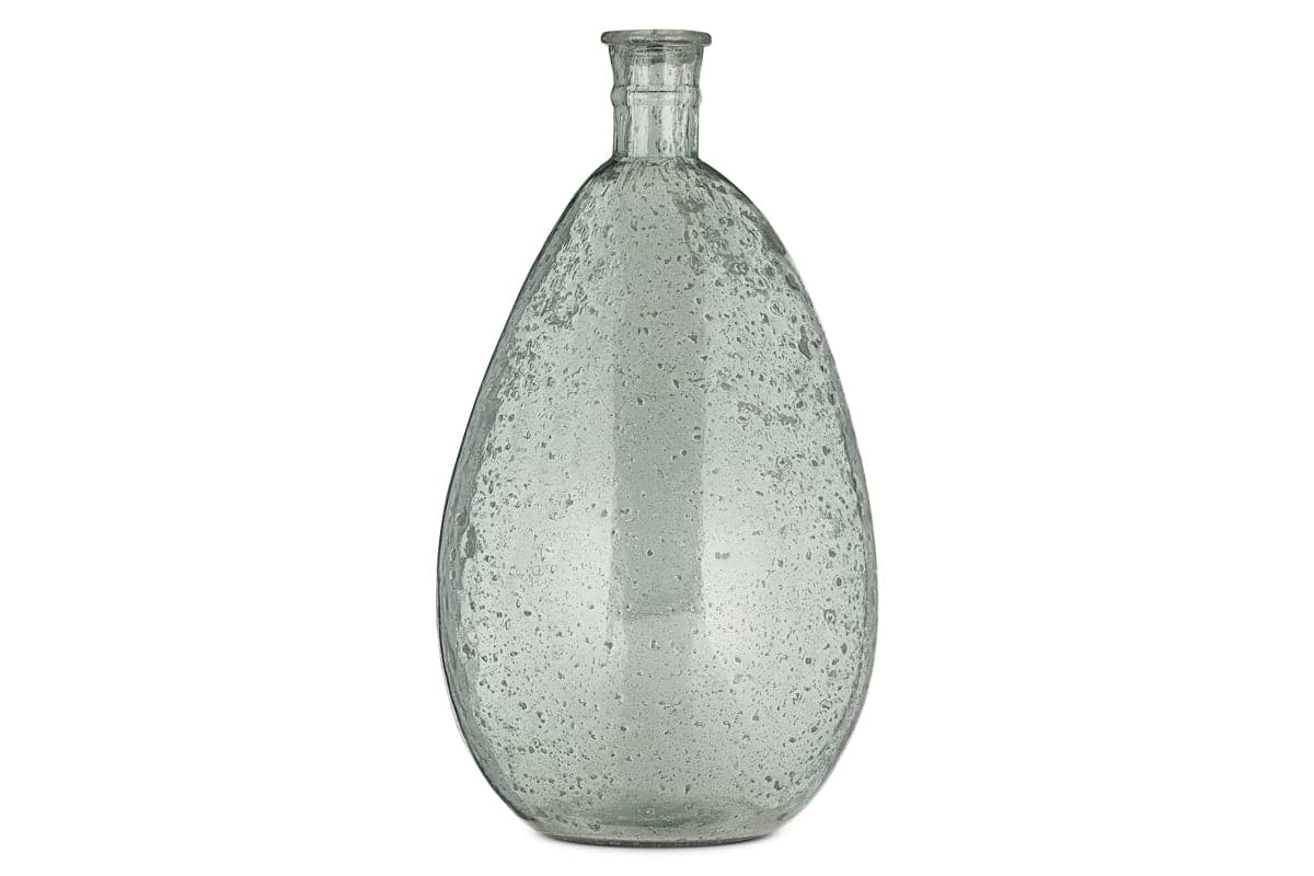 Virya Recycled Glass Vase - Pale Blue-nkuku