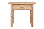 The nkuku Ibo Reclaimed Wood 1 Drawer Console Table – Natural features a simple metal handle and visible wood grain, adding rustic charm to any entryway.