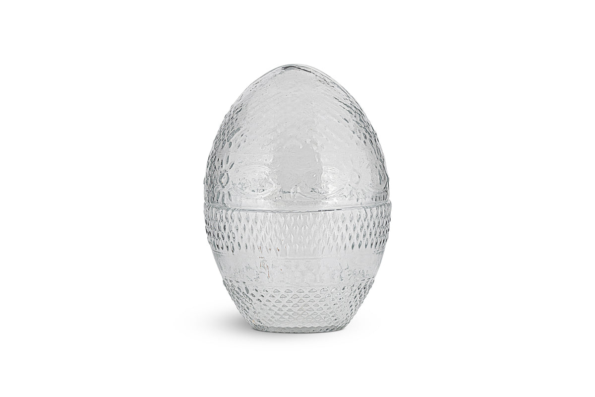 Essan Recycled Glass Opening Egg - Clear