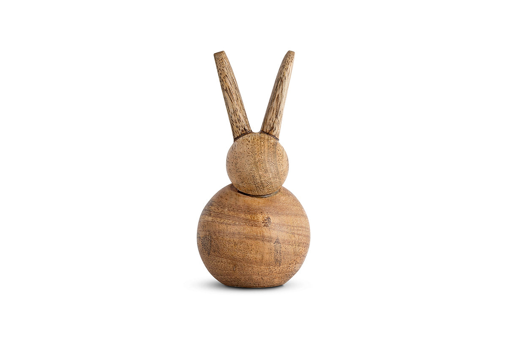 Khara Mango Wood Rabbit Standing Decoration - Natural
