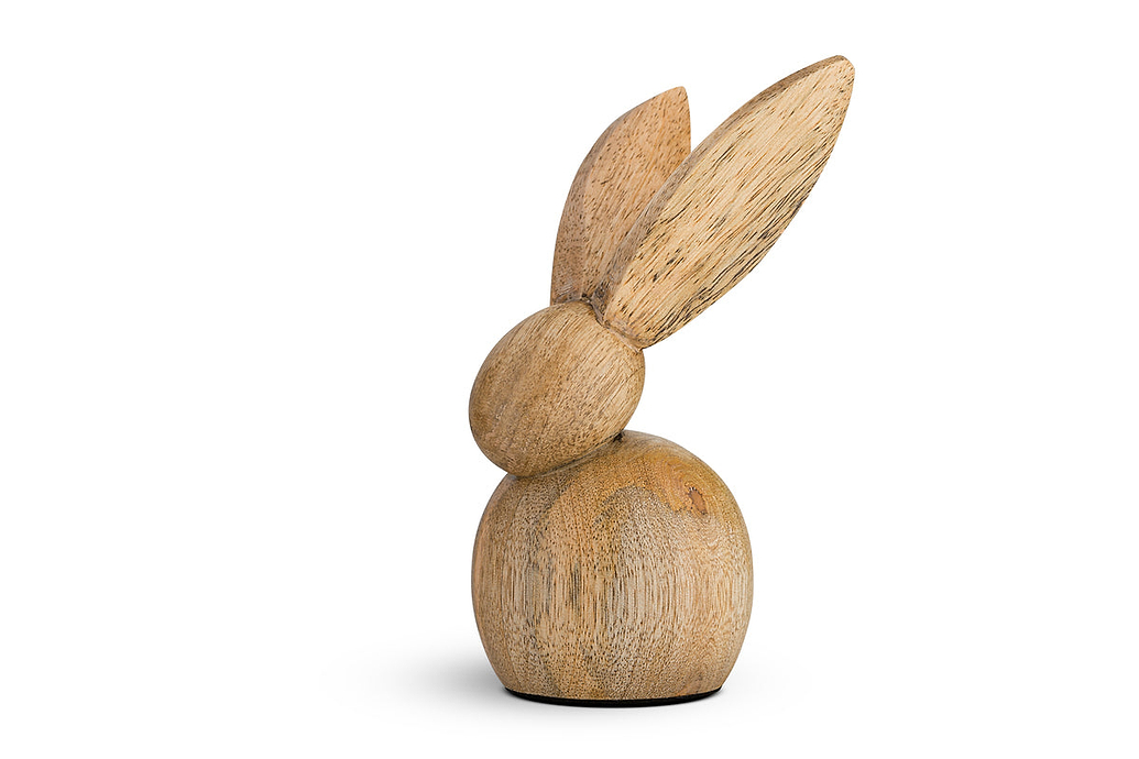 Khara Mango Wood Rabbit Standing Decoration - Natural