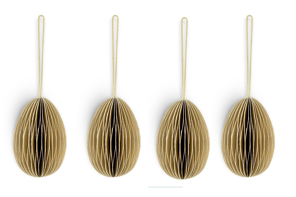 Piani Hanging Paper Decoration - Moss Green - Set of 4