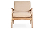 Jaya Acacia Wood & Linen Occasional Chair - Natural