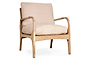Jaya Acacia Wood & Linen Occasional Chair - Natural