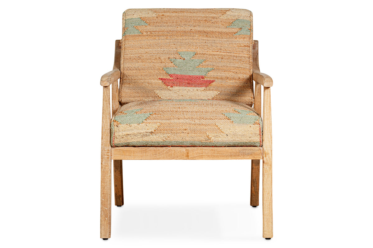 Kavya Kilim Occasional Armchair - Natural