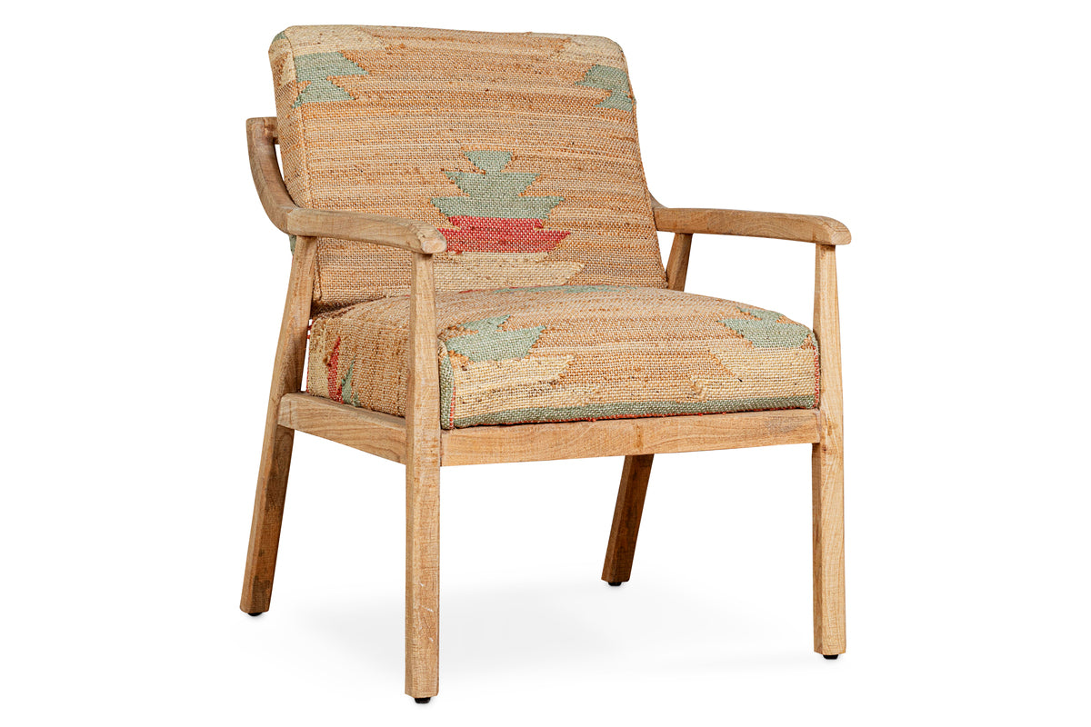 Kavya Kilim Occasional Armchair - Natural