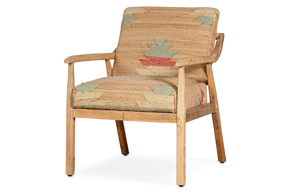 Kavya Kilim Occasional Armchair - Natural