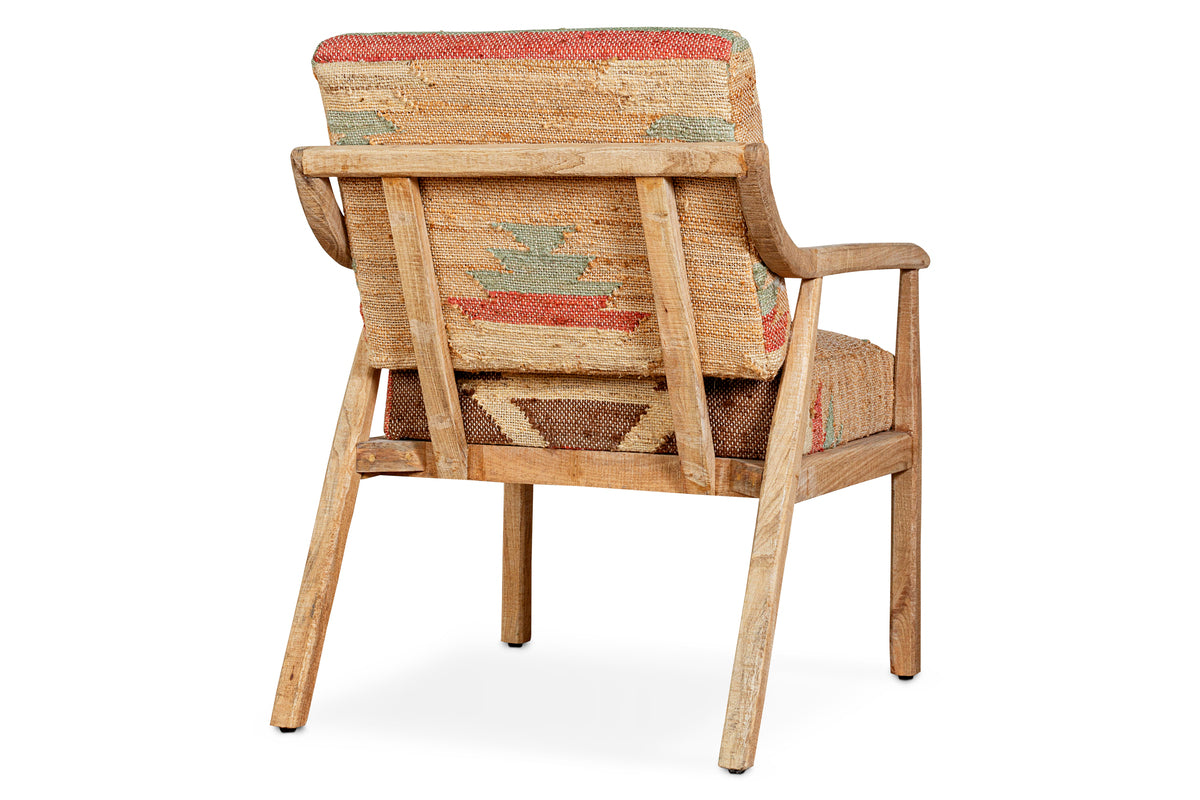 Kavya Kilim Occasional Armchair - Natural