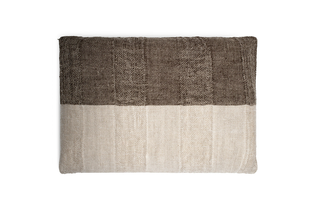 Munir Linen Cushion Cover - Charcoal