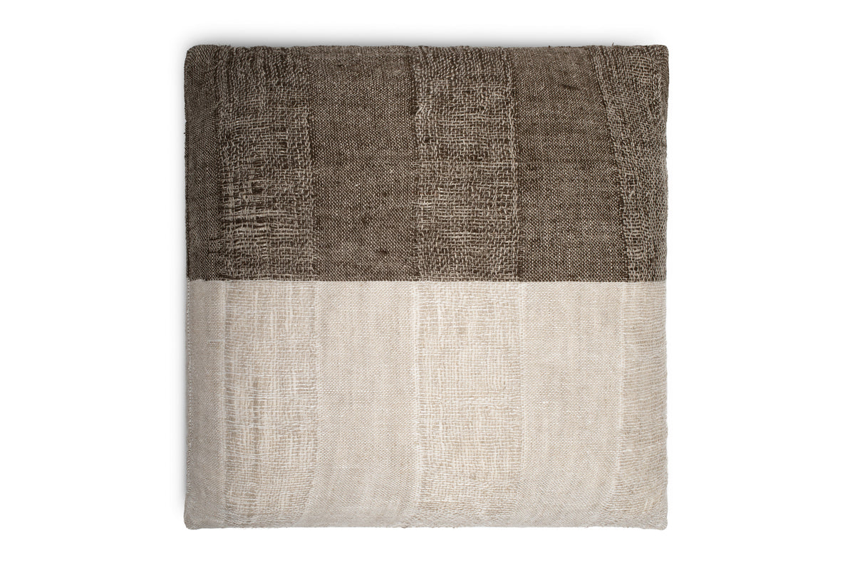 Munir Linen Cushion Cover - Charcoal