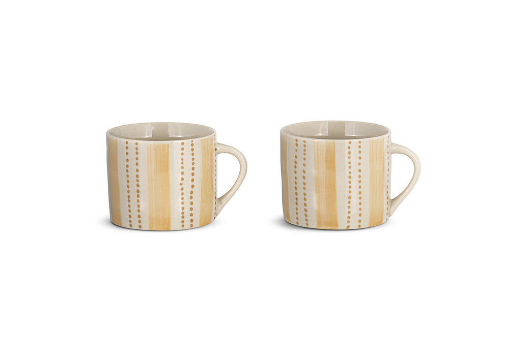 Patthar Mug - Cream & Sand - Small (Set of 2)