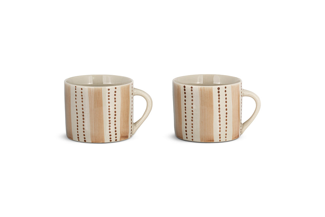 Patthar Mug - Cream & Clay - Small (Set of 2)