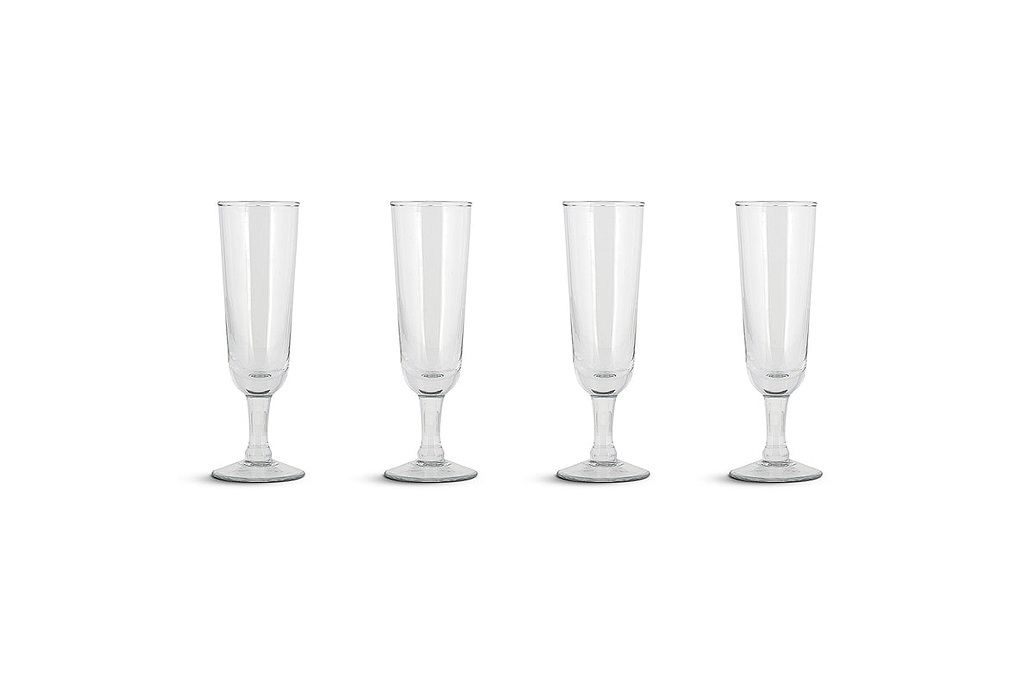 Pani Champagne Flute - Clear - (Set of 4)