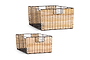 Montali Iron & Rattan Storage Baskets - Natural