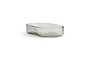The Ilcoso Recycled Hammered Glass Soap Dish by nkuku features a clear, oval shape with textured sides and a smooth rim. Its subtle tint and handcrafted look make this unique recycled glass piece a stylish bathroom accessory.