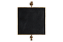 Visala Square Swivel Wall Mirror - Antique Brass