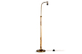 Kera Wood & Metal Floor Lamp - Antique Brass & Natural