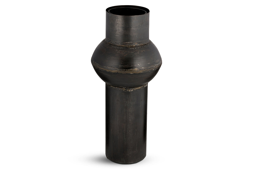 Endo Reclaimed Iron Vase - Aged Black