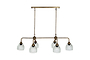 Kakira Chandelier Pendant - Antique Brass & Clear