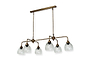 Kakira Chandelier Pendant - Antique Brass & Clear