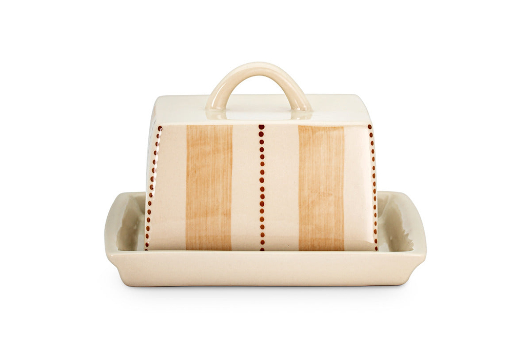 Patthar Butter Dish - Cream & Clay
