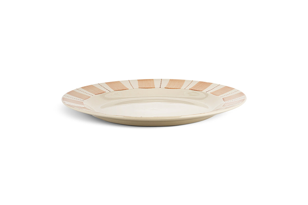 Patthar Dinner Plate - Cream & Clay