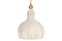The nkuku Kela Fabric Pendant in off white features a linen shade, ideal for creating a calming ambience in any room.