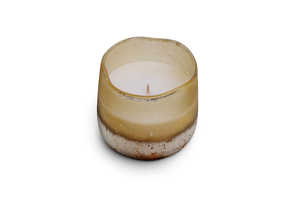 Oakmoss & Rose 1 Wick Scented Candle - Yellow