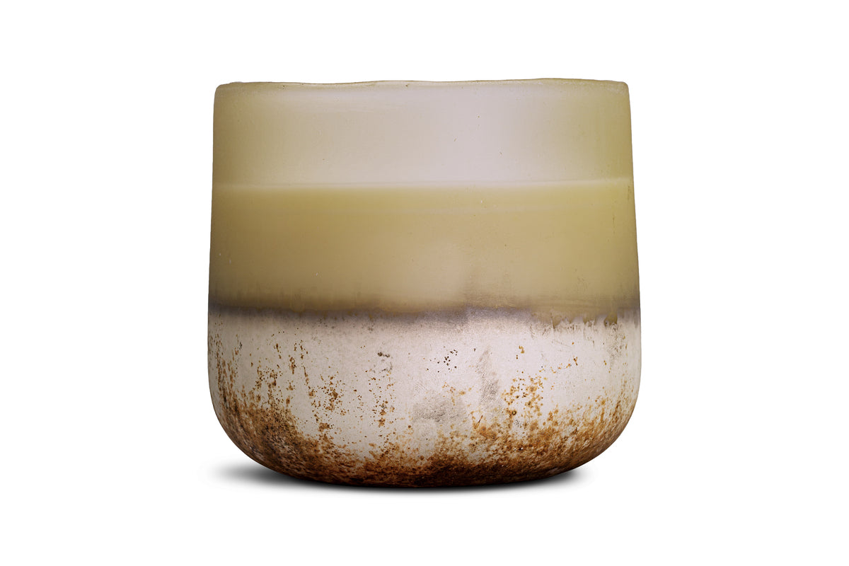 Oakmoss & Rose 3 Wick Scented Candle - Yellow