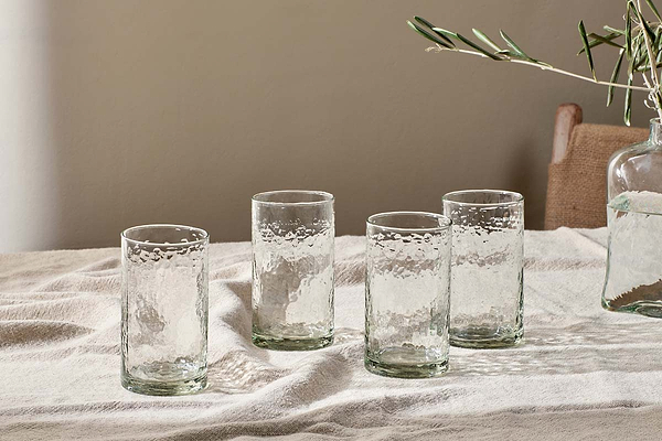 Yala Hammered Highball - Clear (Set of 4)