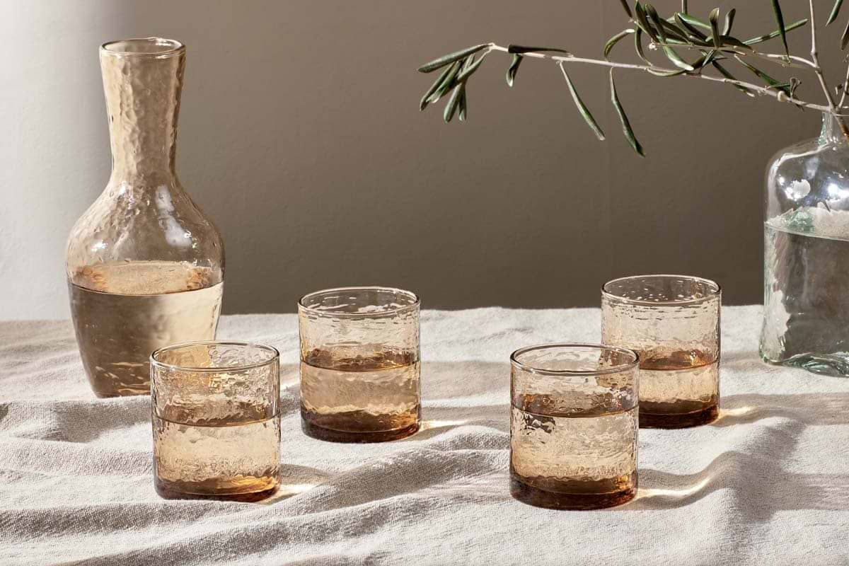 Yala Hammered Tumbler - Dusty Terracotta (Set of 4)-nkuku