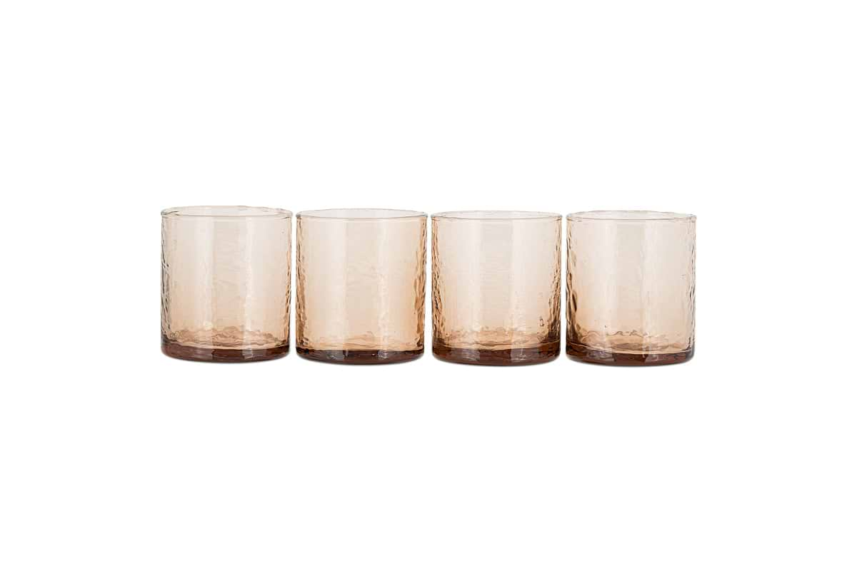 Yala Hammered Tumbler - Dusty Terracotta (Set of 4)-nkuku