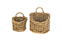 Zawar Rattan Hanging Baskets - Natural (Set of 2)