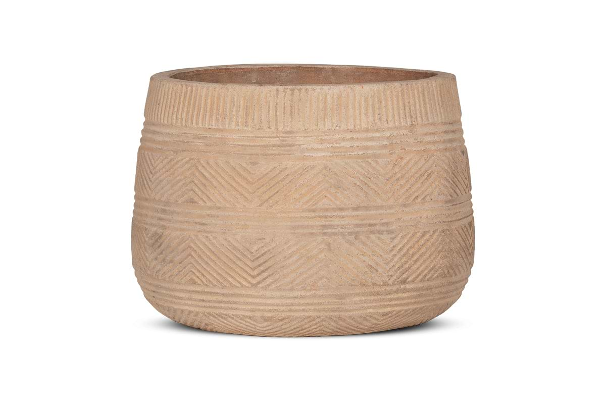 Zadie Terracotta Planter - Natural - Large-nkuku