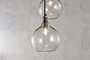 Ziva Recycled Glass Cluster Pendant - Clear-nkuku